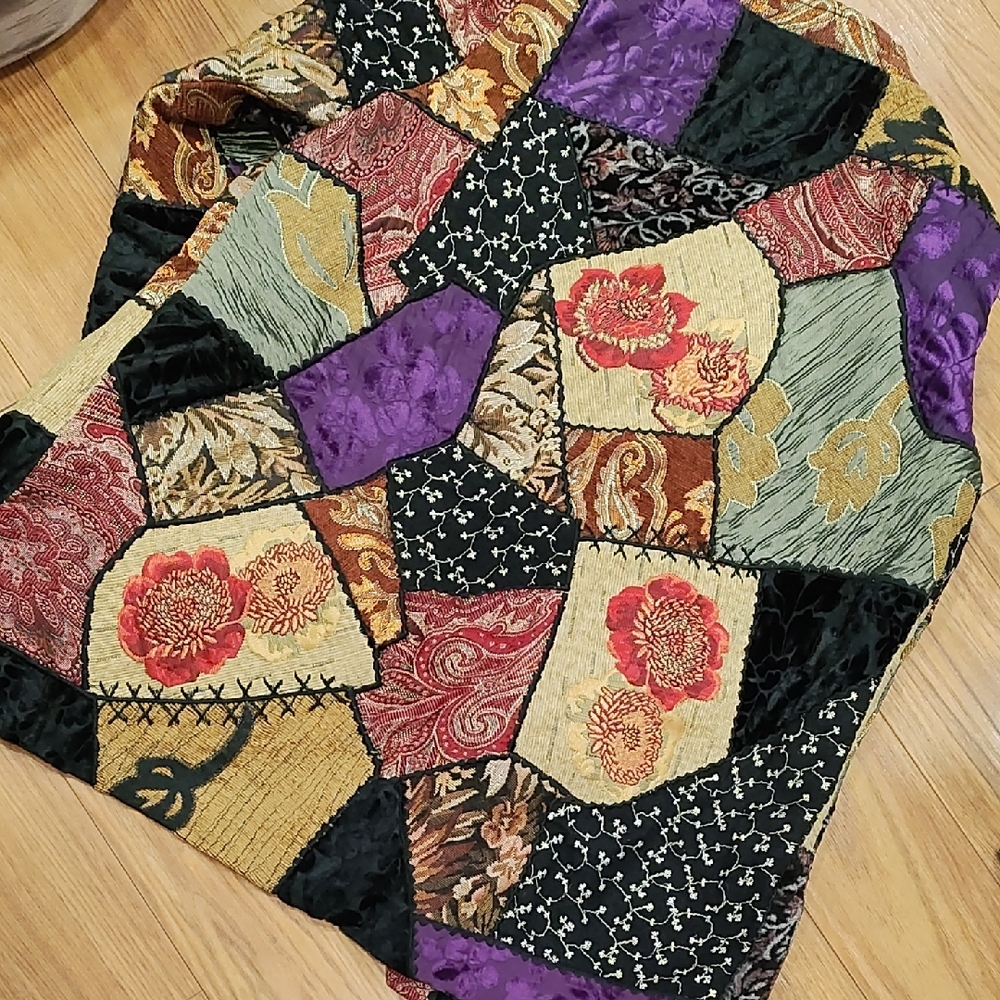 Indigo Moon Multicolor Patchwork Women's Blazer - image 7